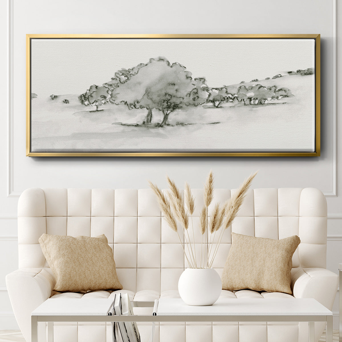 Scenic Scribble II - Floater Framed Canvas Print