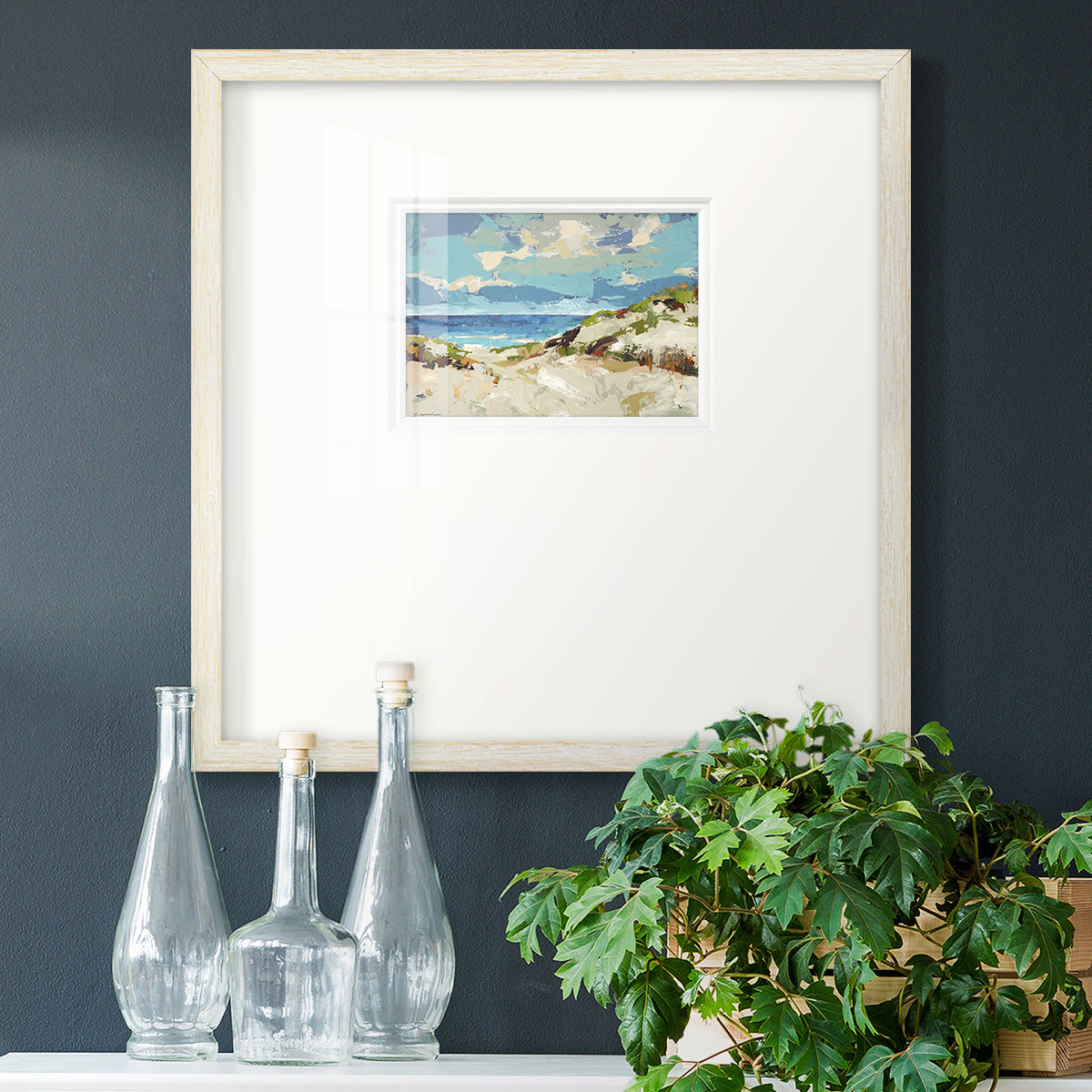 Dunes I- Premium Framed Print Double Matboard