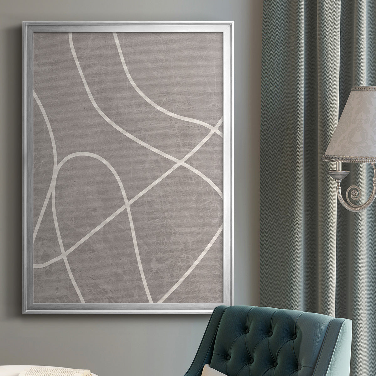 Fissures I - Modern Framed Canvas Print