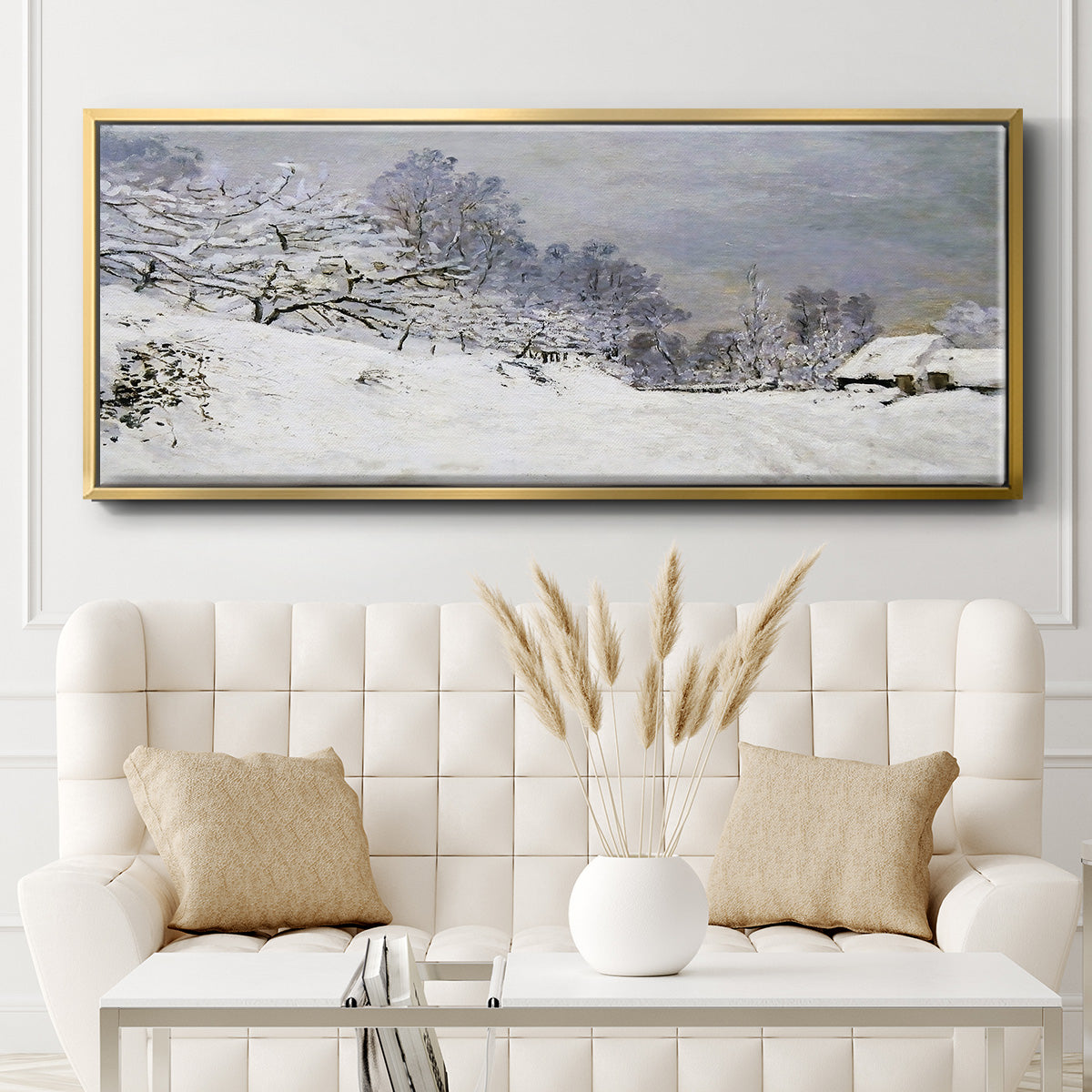 The Road in Front of Saint - Floater Framed Canvas Print