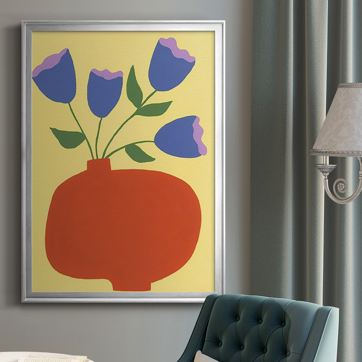 Modern Blooms III - Modern Framed Canvas Print