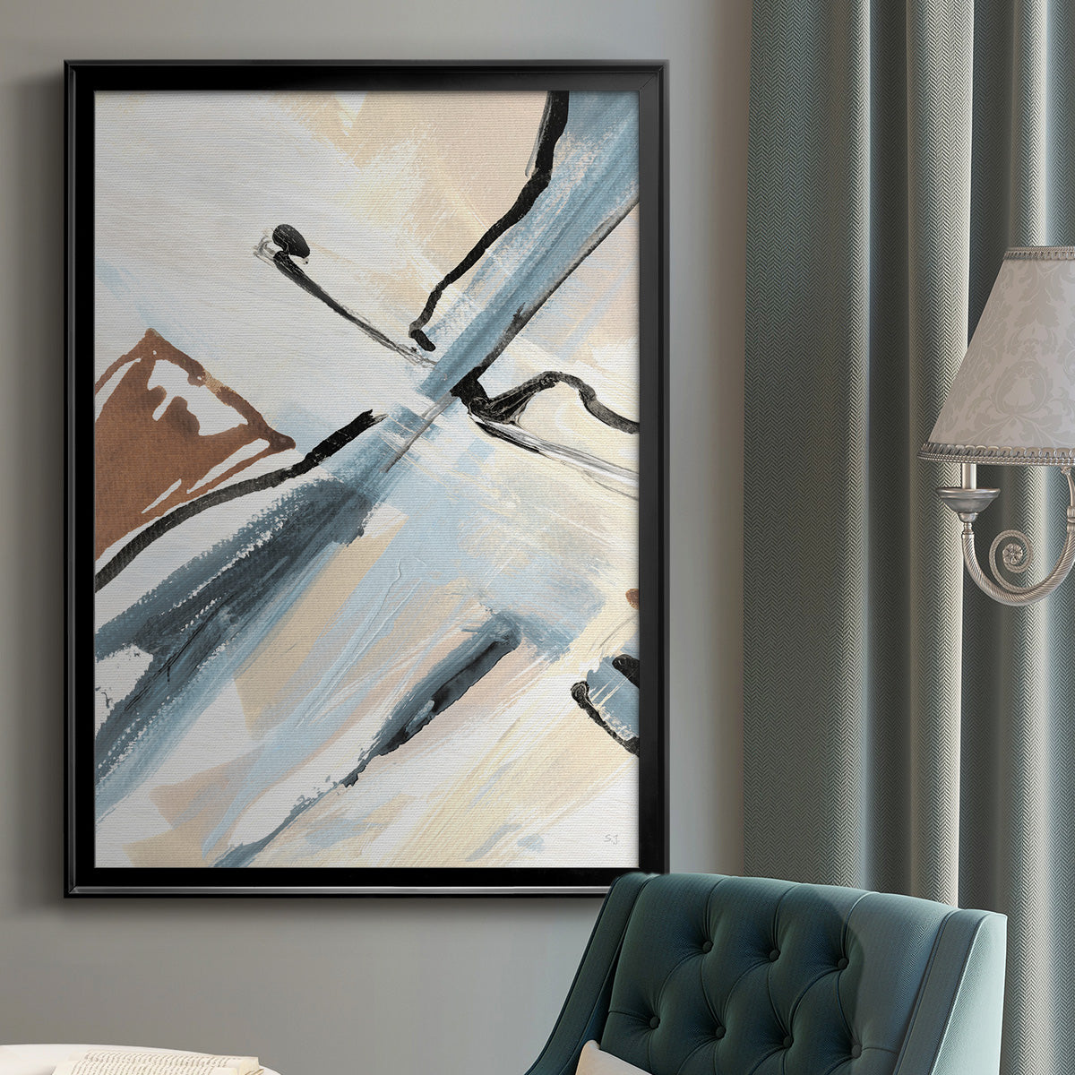 Dancing Wind Revisit I - Modern Framed Canvas Print