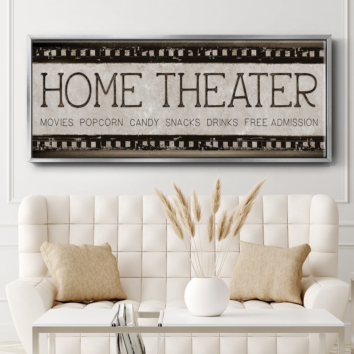 Home Theater - Floater Framed Canvas Print