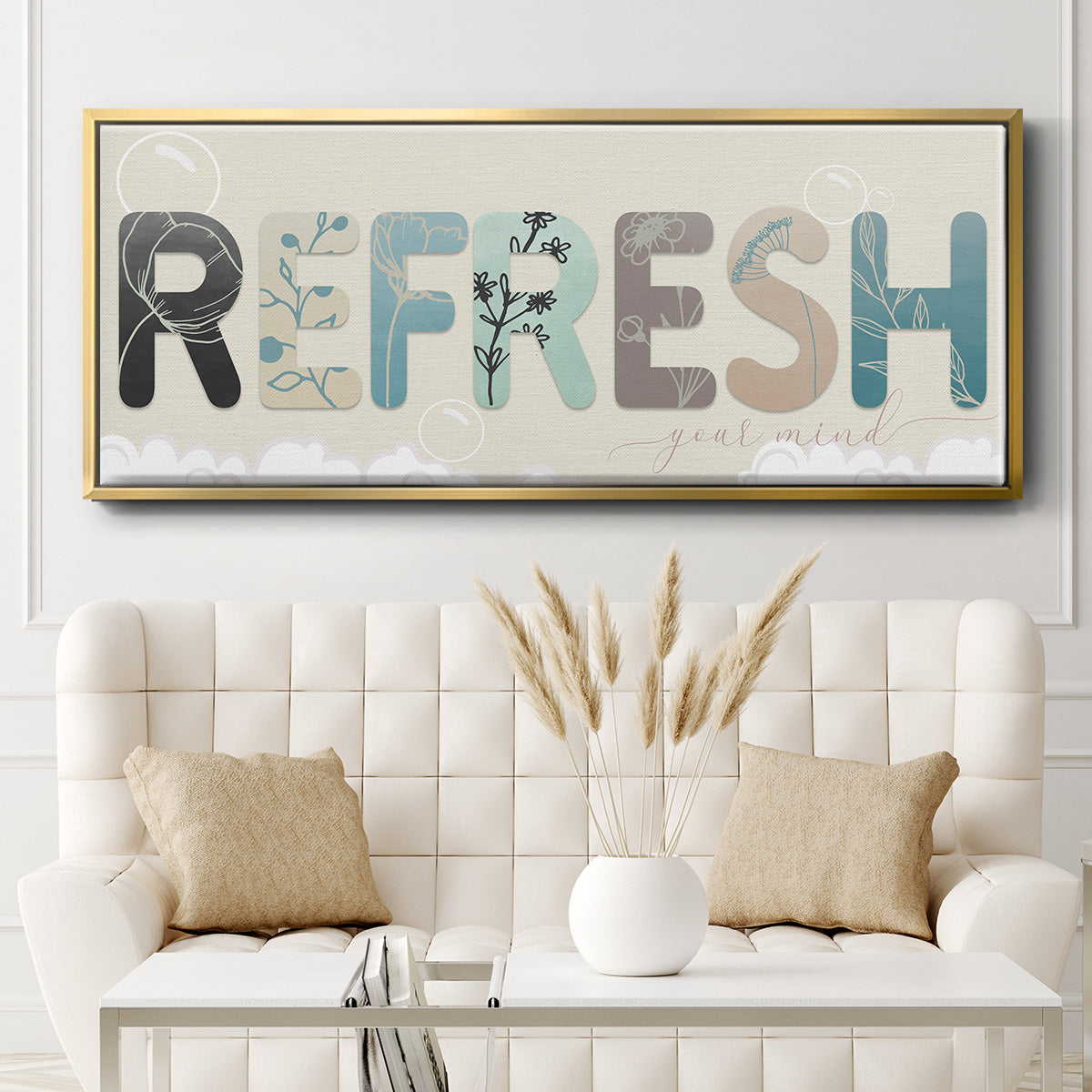 Orange Orchid - Floater Framed Canvas Print
