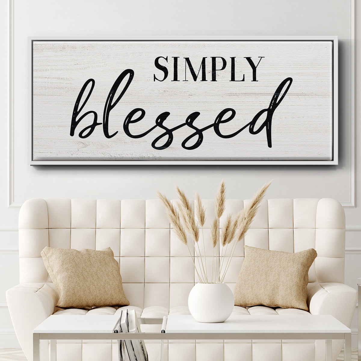 Simply - Floater Framed Canvas Print