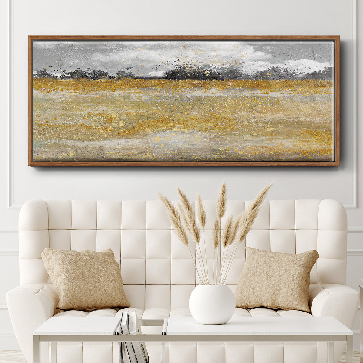 Meadow Shimmer II - Floater Framed Canvas Print