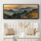 Jinshanling Mountains at Sunrise in Autumn Colors - Floater Framed Canvas Print