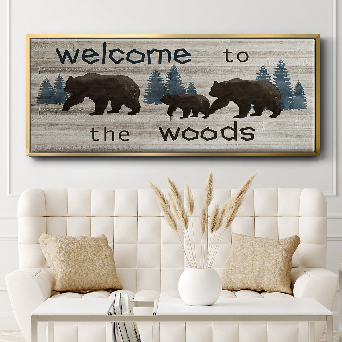 Bears Welcome - Floater Framed Canvas Print