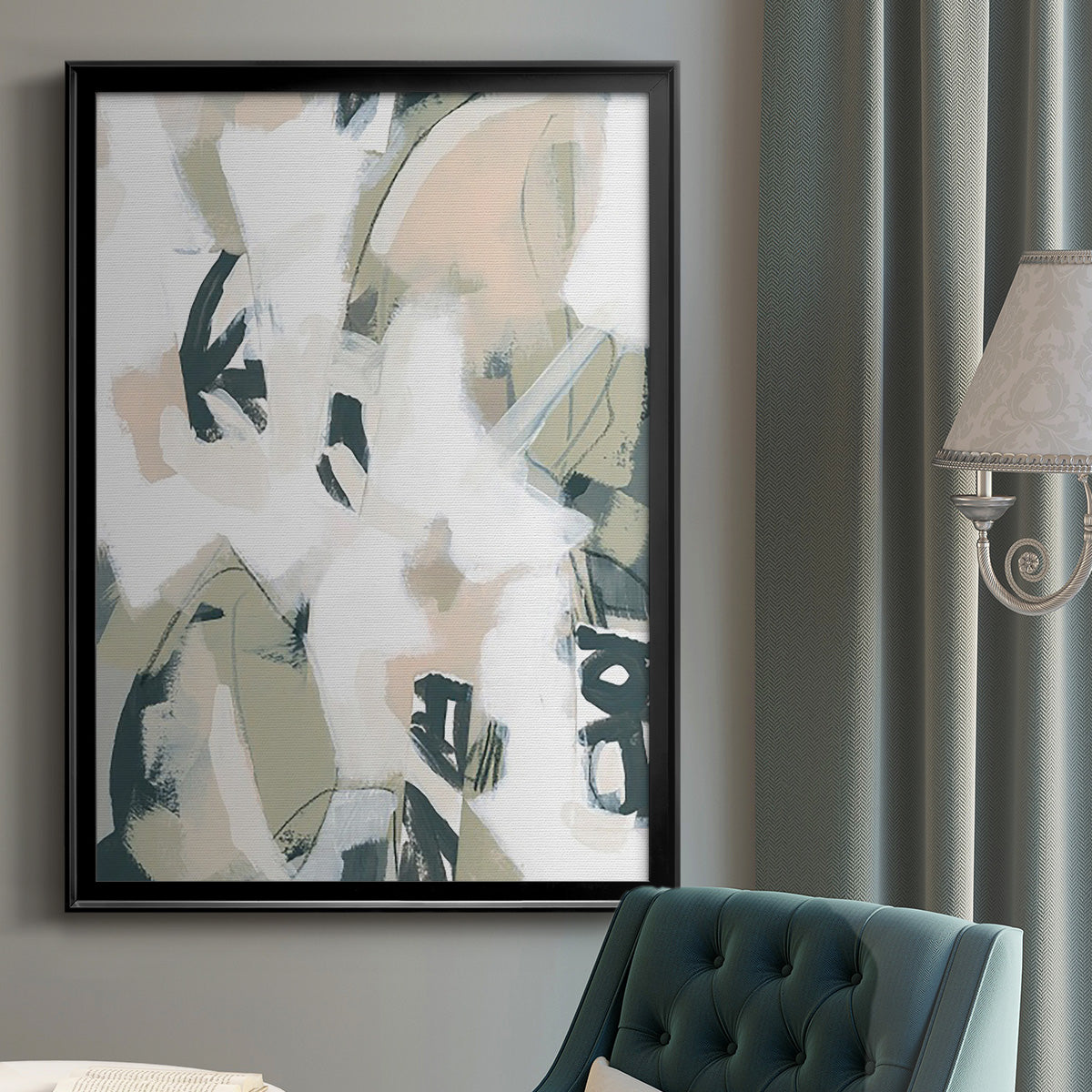 Sumi Storm I - Modern Framed Canvas Print