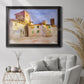 Impressionist Italian village scene by John Singer Sargent in an ornate black frame with gilded inner detail displayed in a bright interior setting.
