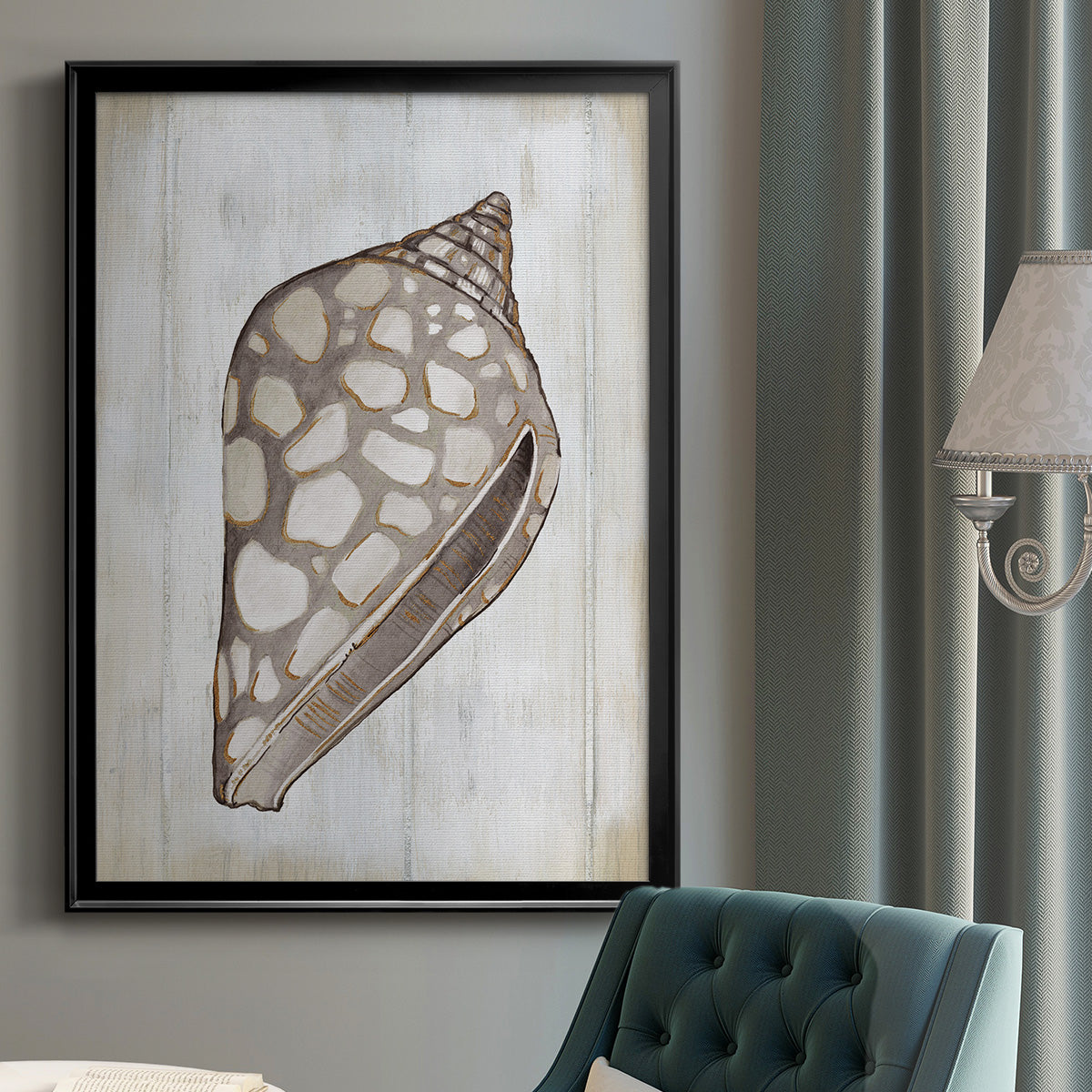 Ocean Cone I - Modern Framed Canvas Print