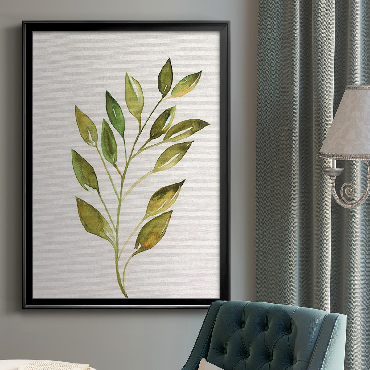 Single Twig I - Modern Framed Canvas Print