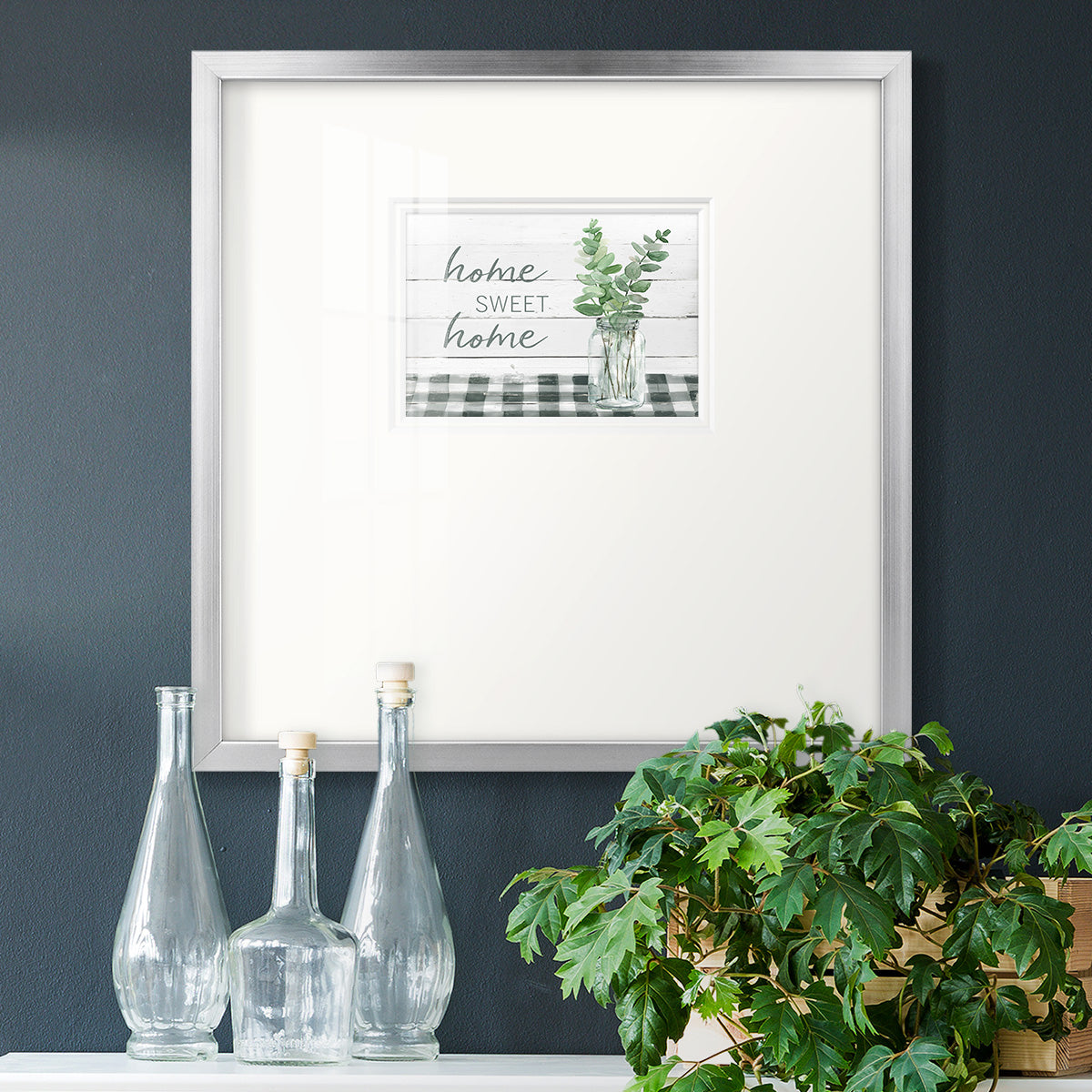 Eucalyptus Home Sweet Home Premium Framed Print Double Matboard