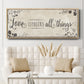 Love Conquers - Floater Framed Canvas Print