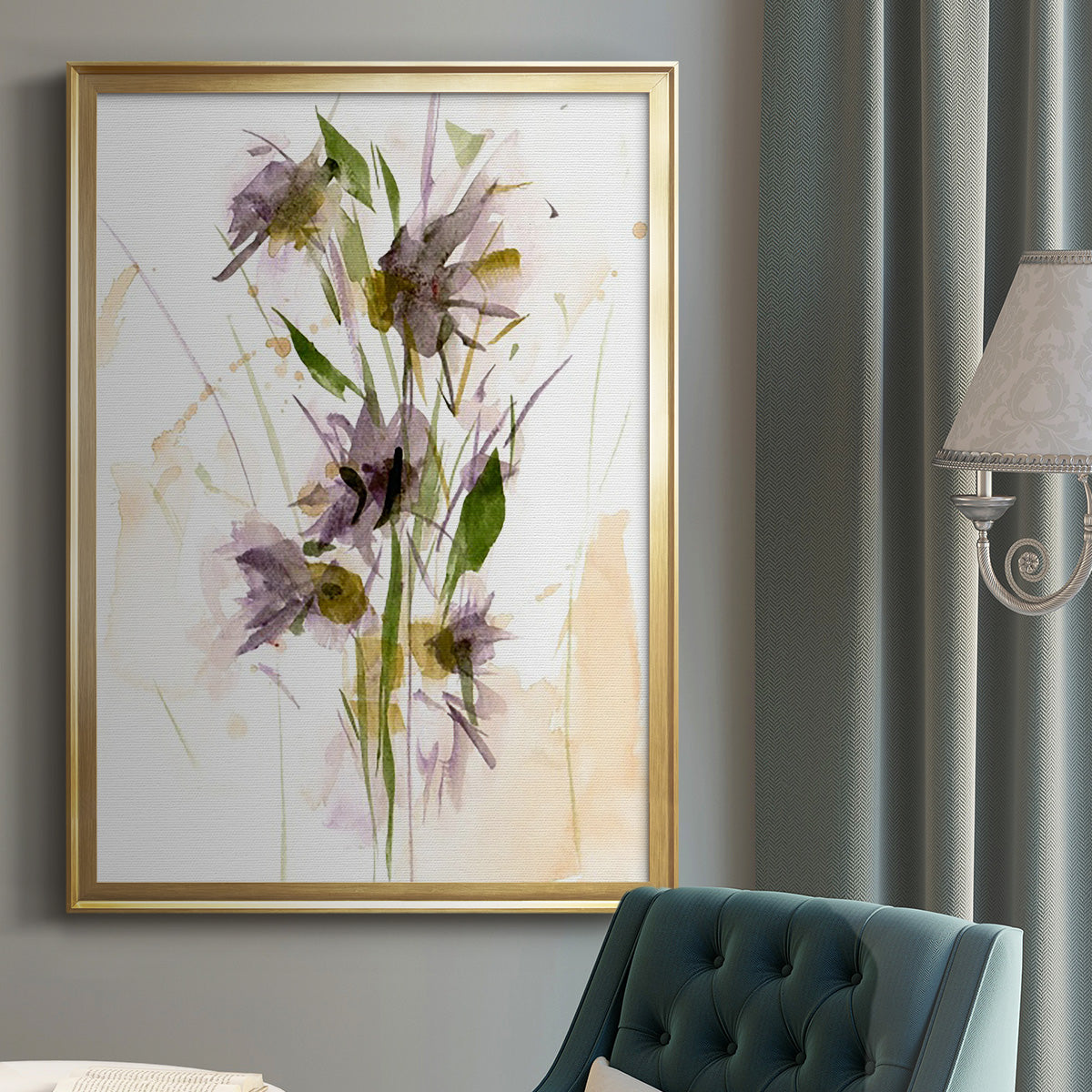 After Rain III - Modern Framed Canvas Print