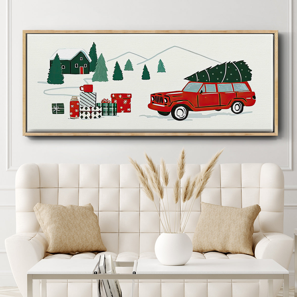 Going to Grandmas Collection D - Floater Framed Canvas Print