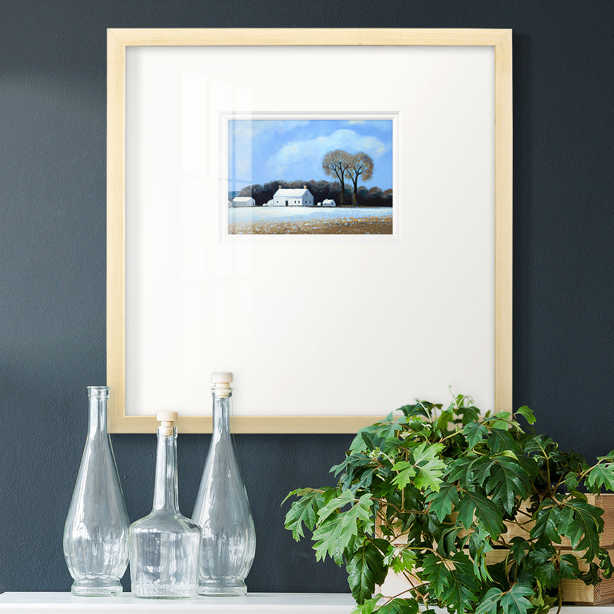 Haverst Barn Premium Framed Print Double Matboard