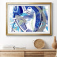 Blue Flow - Modern Framed Art Print