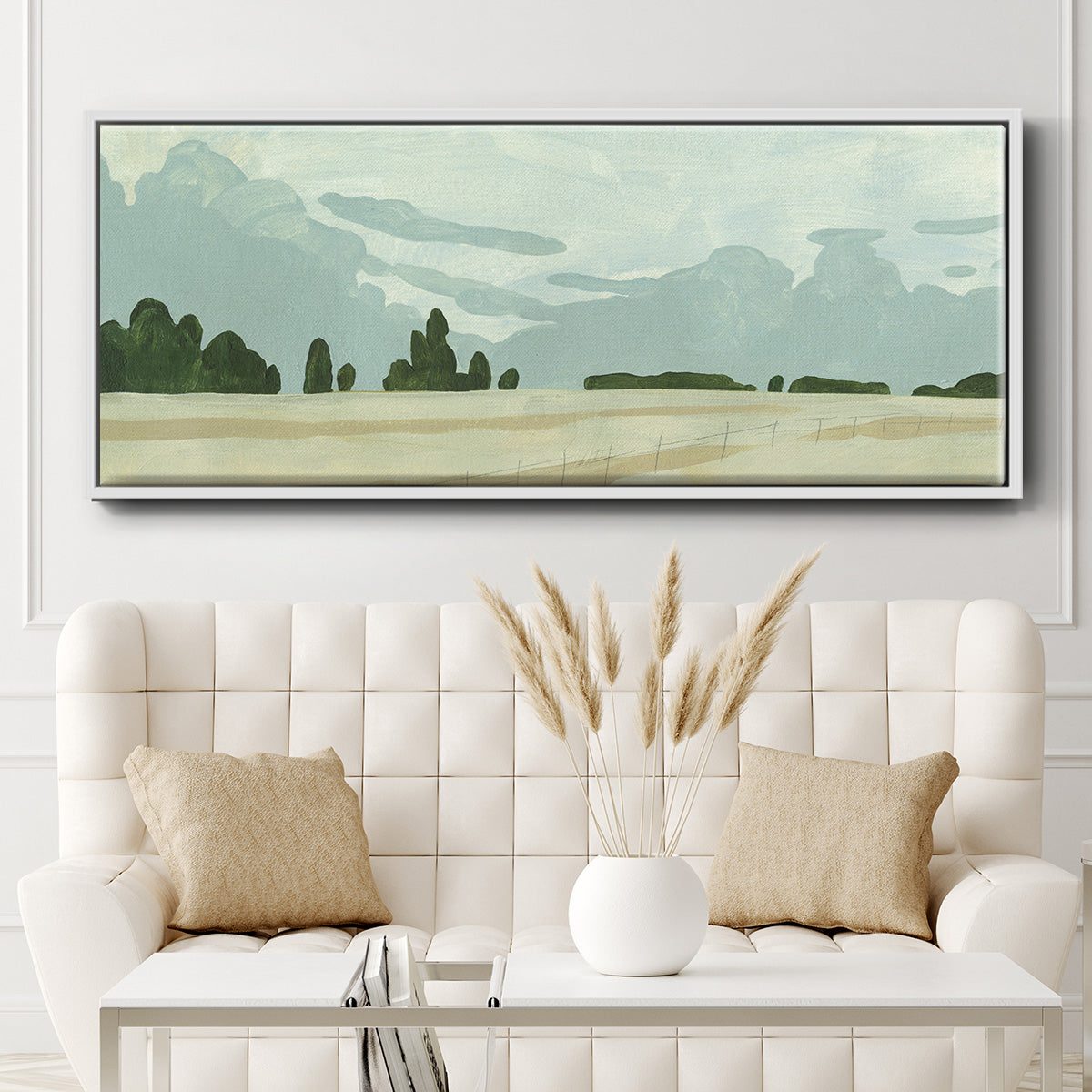 Farmland Study I - Floater Framed Canvas Print