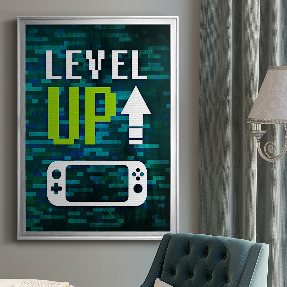 It's Game On III - Modern Framed Canvas Print