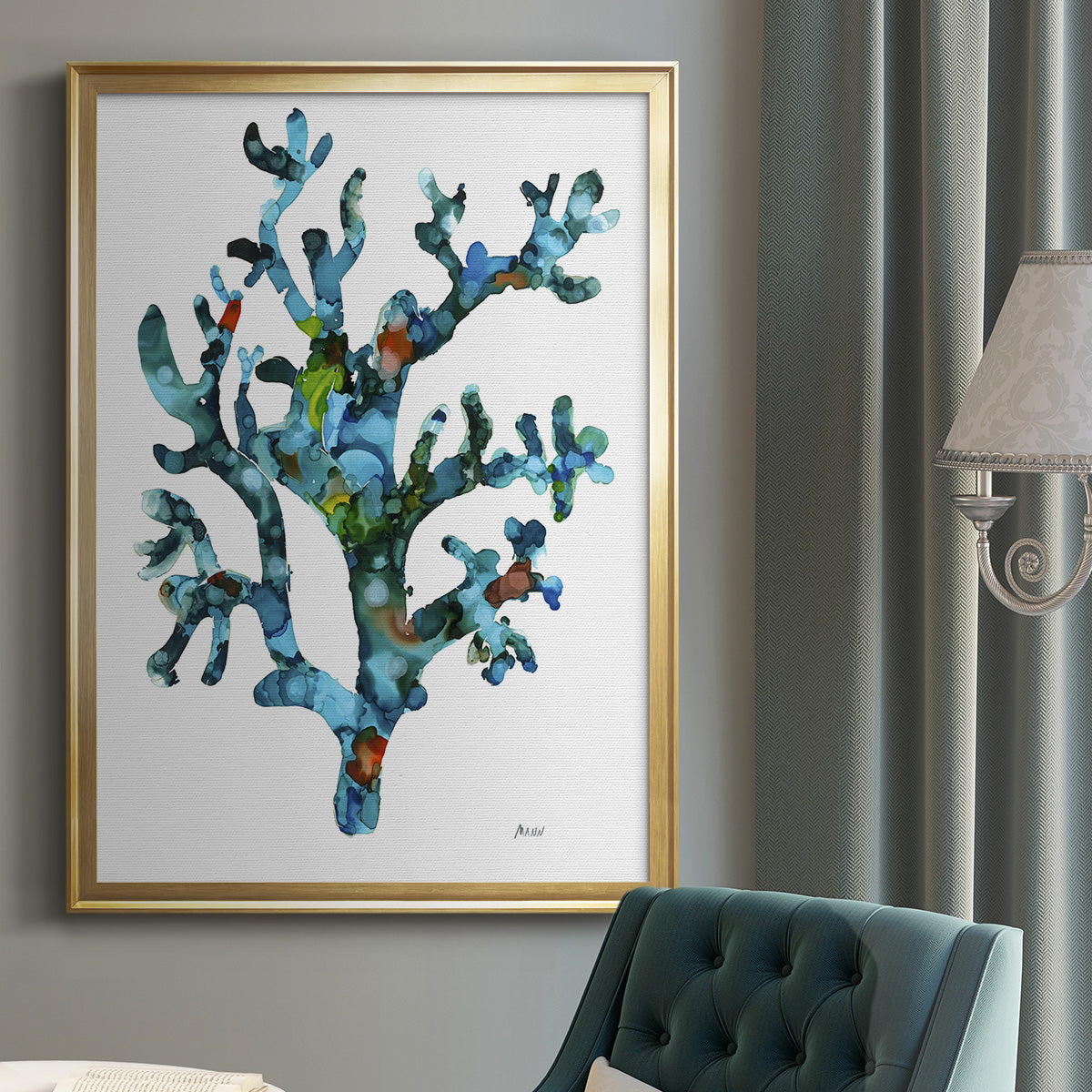 Sea Coral I - Modern Framed Canvas Print