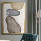 River Rocks Contour II - Modern Framed Canvas Print