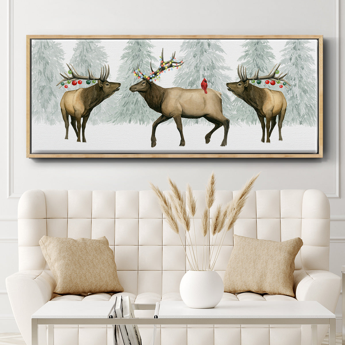 Festive Forest Collection D - Floater Framed Canvas Print