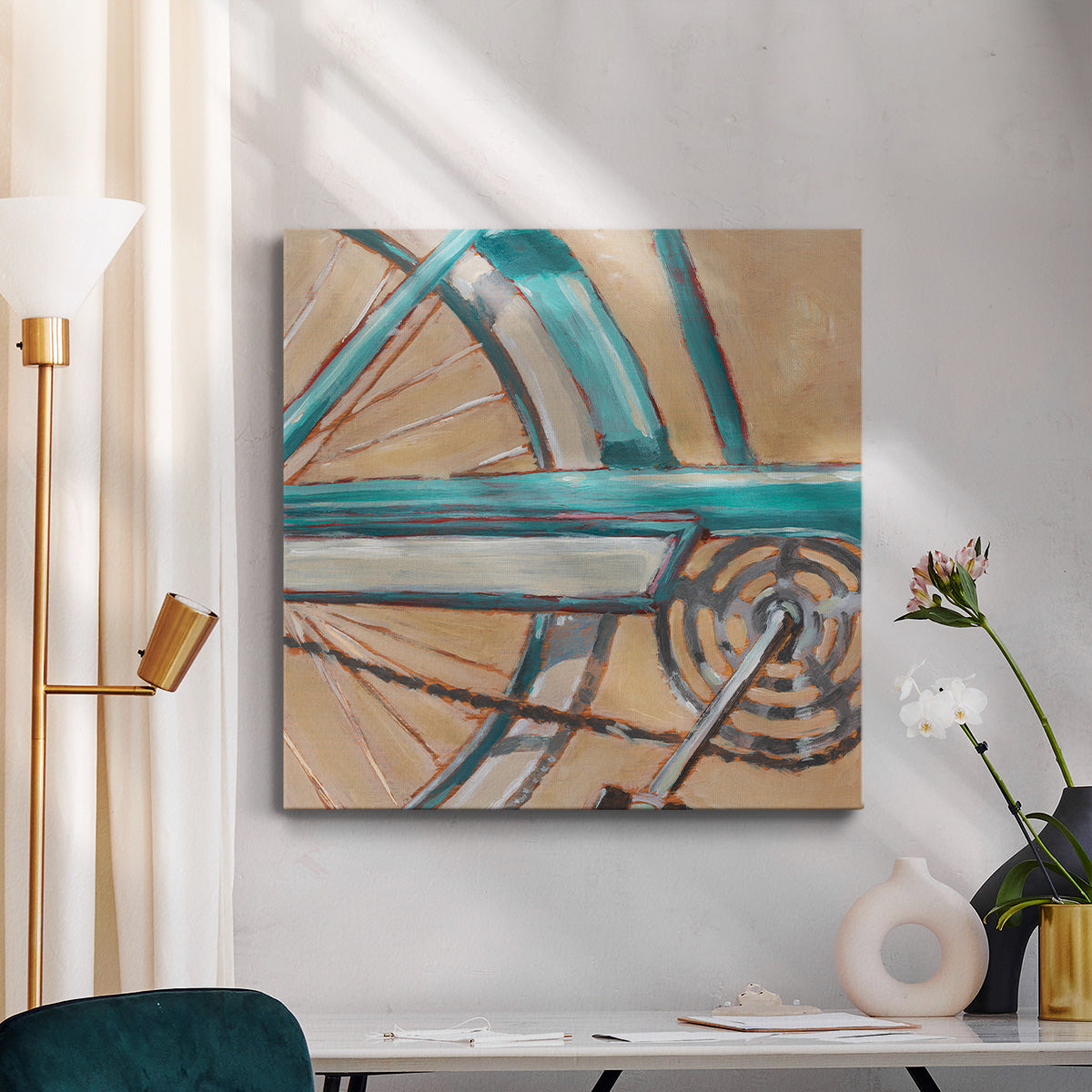 Retro Cycle IV - Canvas Art Print
