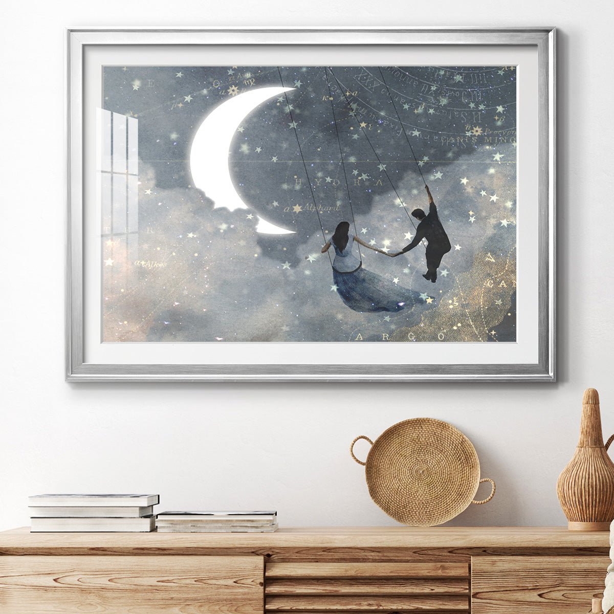 Celestial Love I - Modern Framed Art Print
