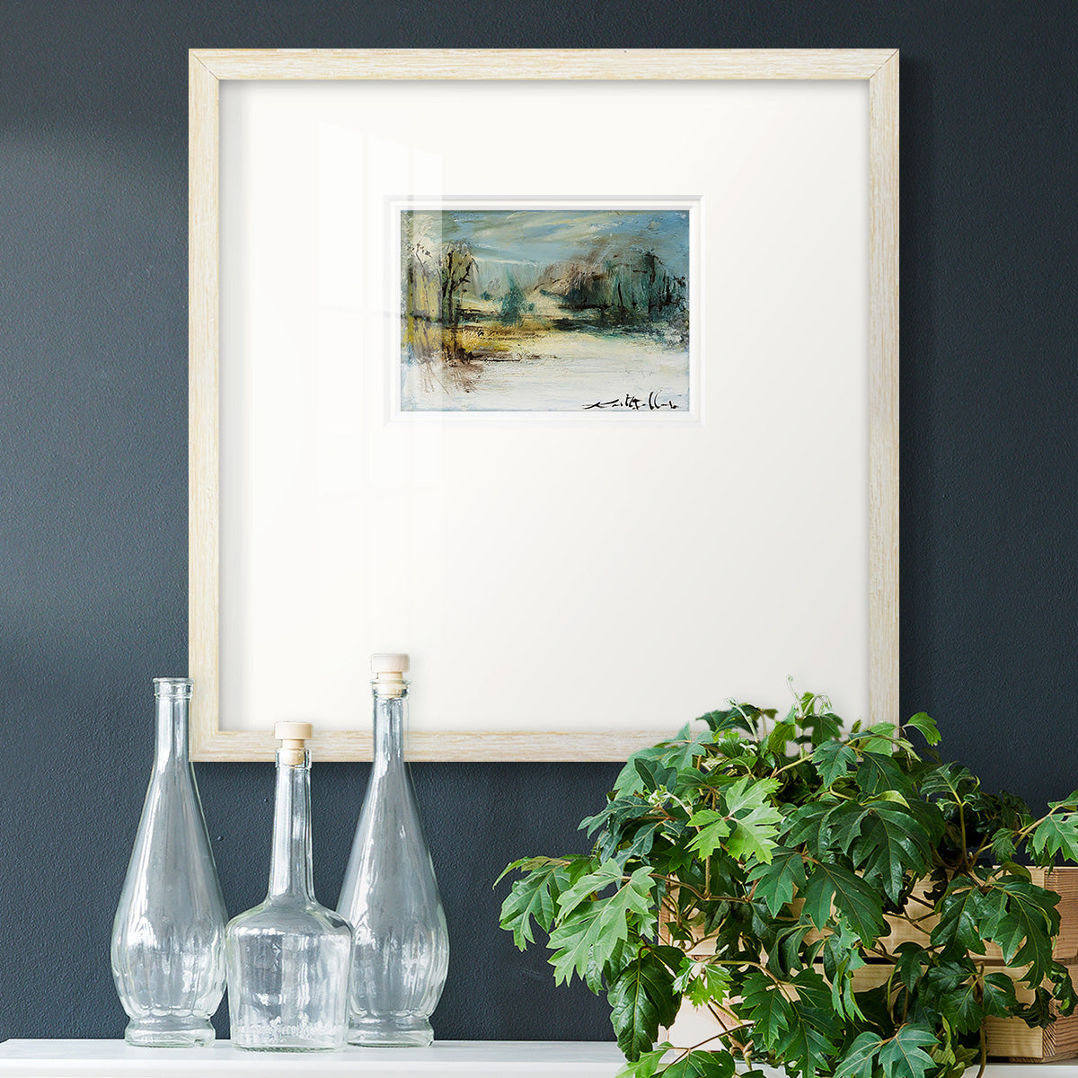 Wintery Horizon II Premium Framed Print Double Matboard