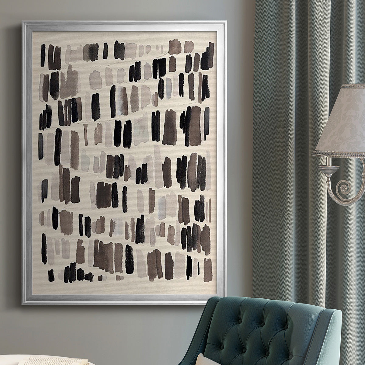 Chalk and Flint I - Modern Framed Canvas Print