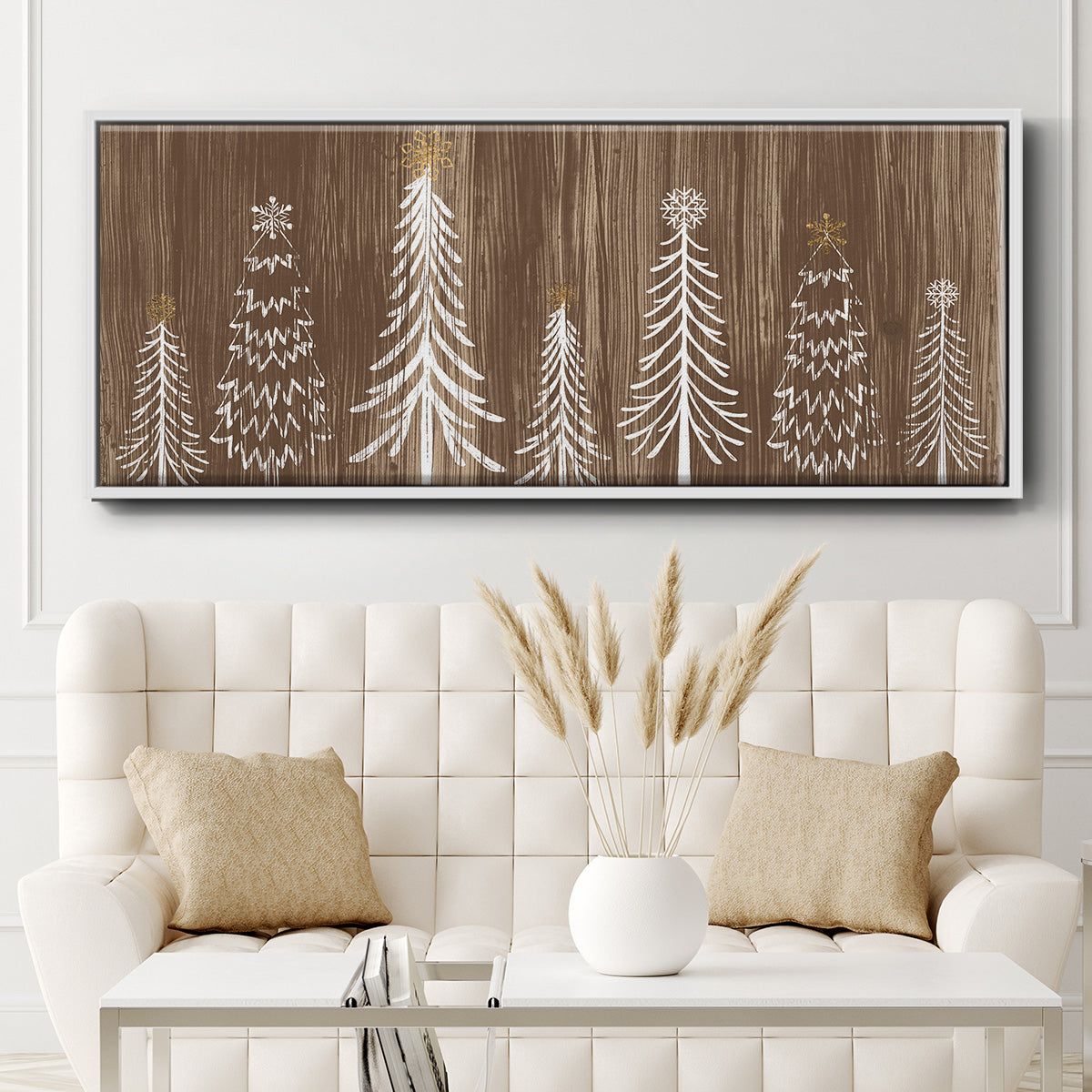 Barnwood Wonderland Collection D - Floater Framed Canvas Print