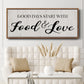 Food and Love - Floater Framed Canvas Print