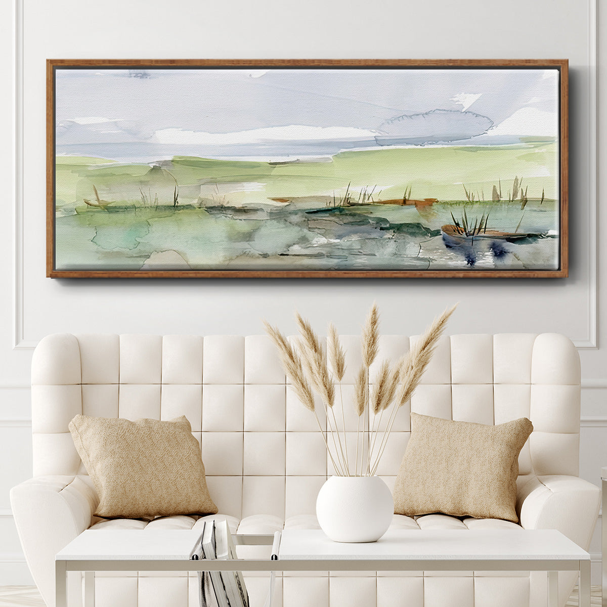 Pastel Inlet II - Floater Framed Canvas Print