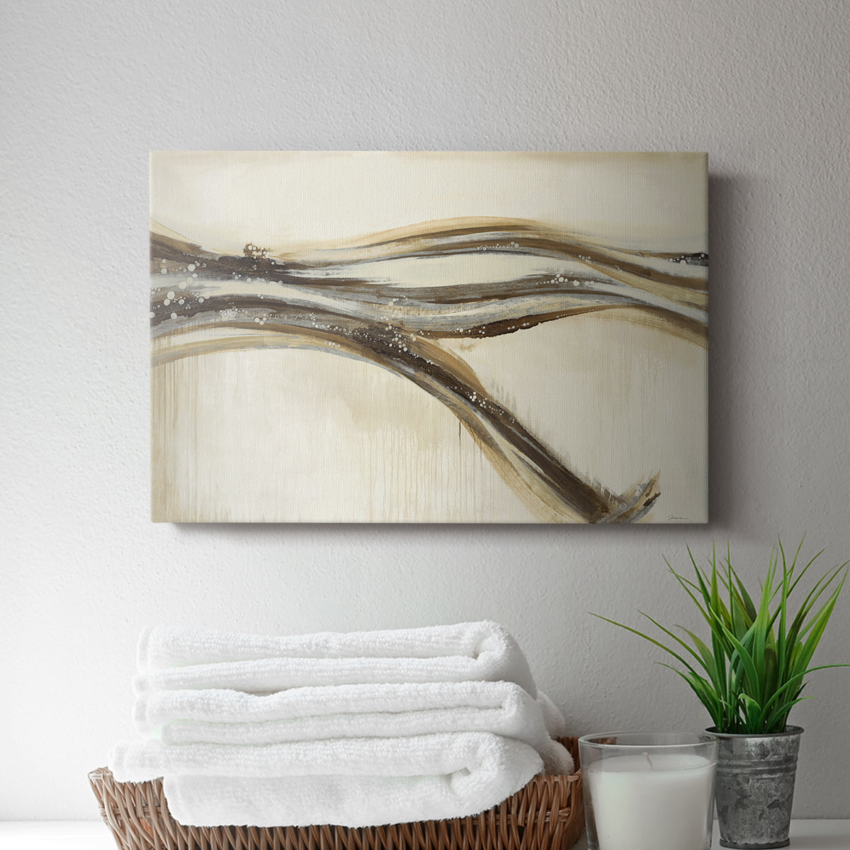 Catching a Metallic Wave - Canvas Art Print