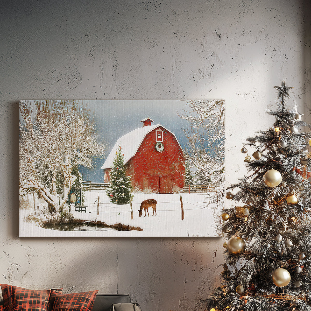 Snowwhite Nativity at Midnight - Canvas Art Print