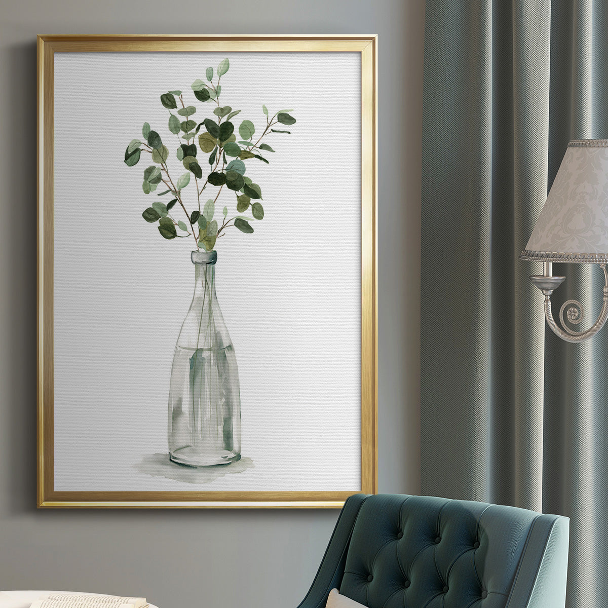 Botanical Arrangement I - Modern Framed Canvas Print