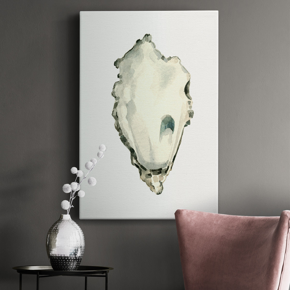 Neutral Oyster Study IV  Premium Gallery Wrapped Canvas - Ready to Hang