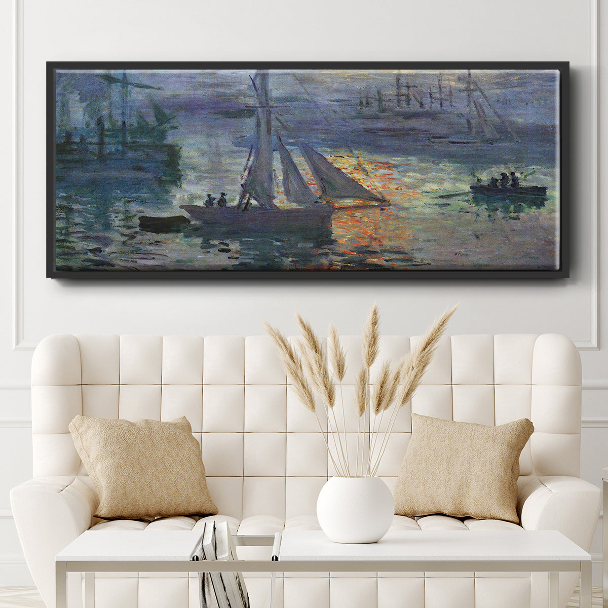 Sunrise at Sea - Floater Framed Canvas Print