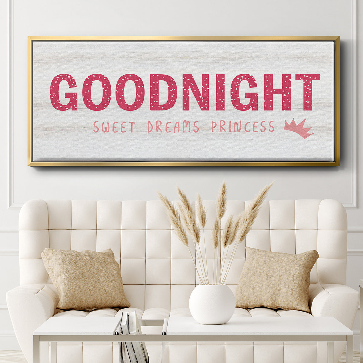 Princess Goodnight - Floater Framed Canvas Print