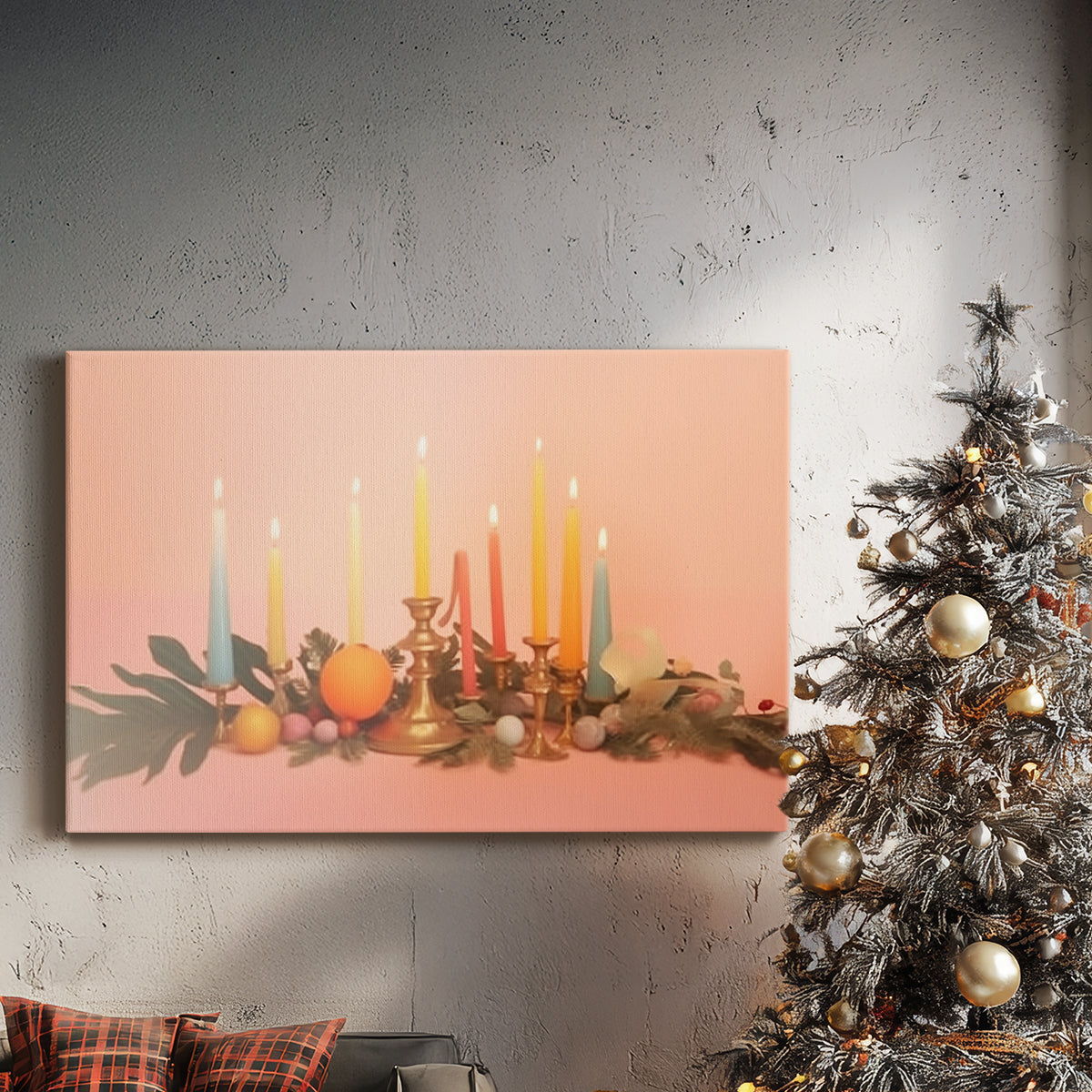 Crimson Whisper of Skies - Canvas Art Print