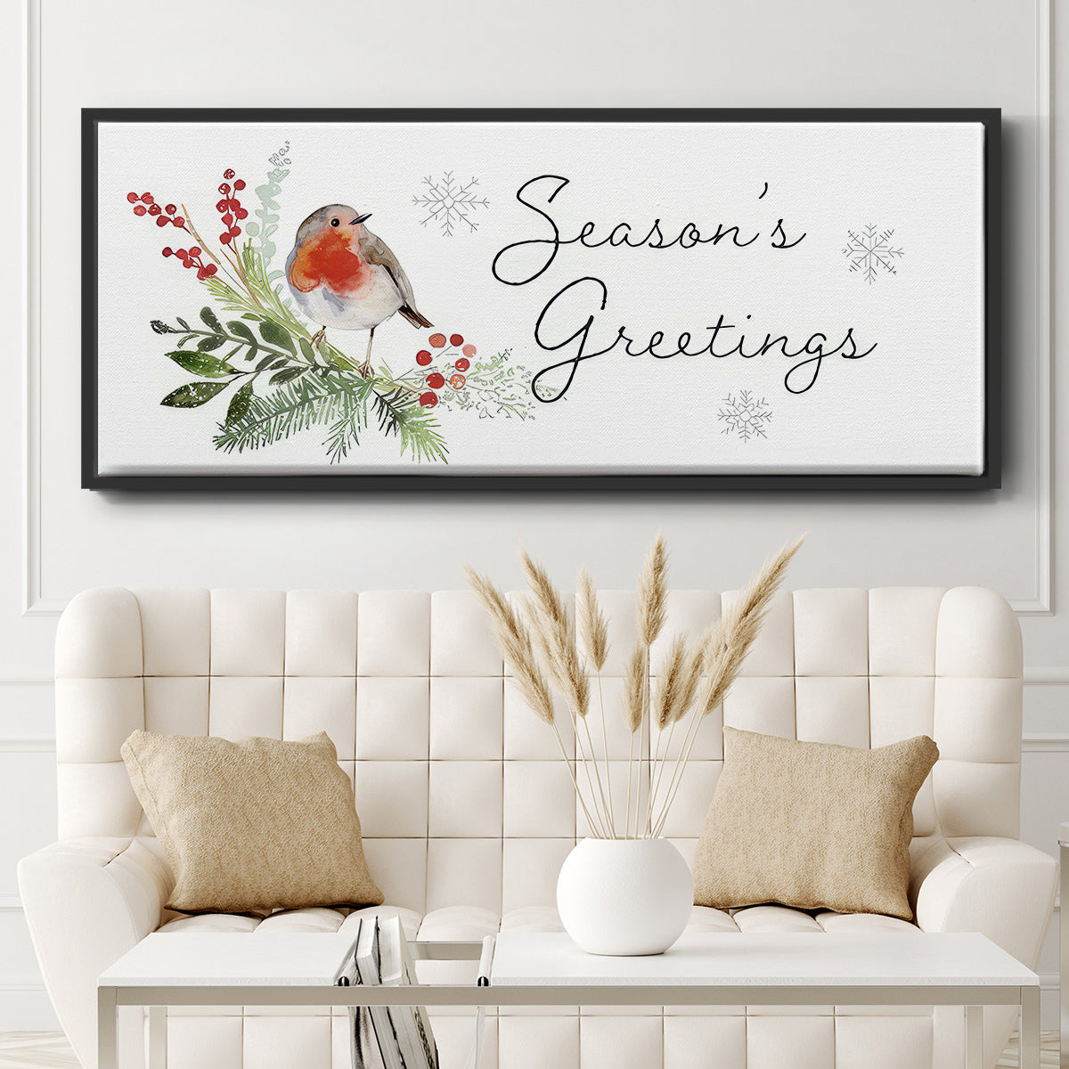 Winter Visitor Collection D - Floater Framed Canvas Print