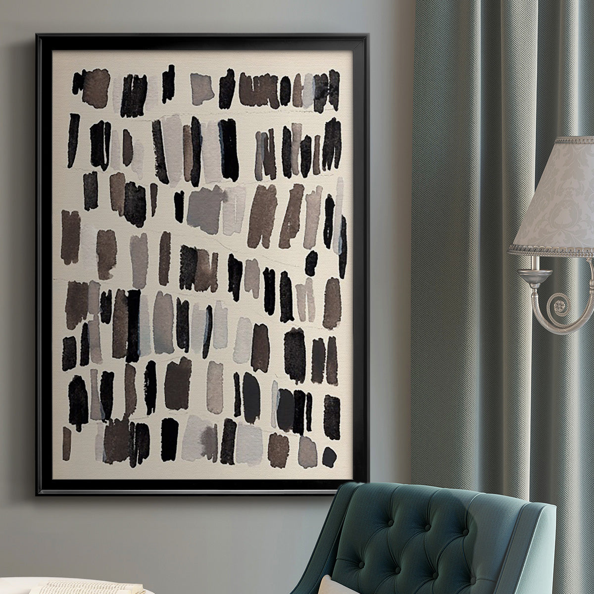 Chalk and Flint III - Modern Framed Canvas Print