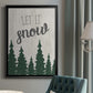 Let It Snow Forest - Modern Framed Canvas Print