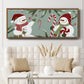 Peppermint Snowman Collection D - Floater Framed Canvas Print