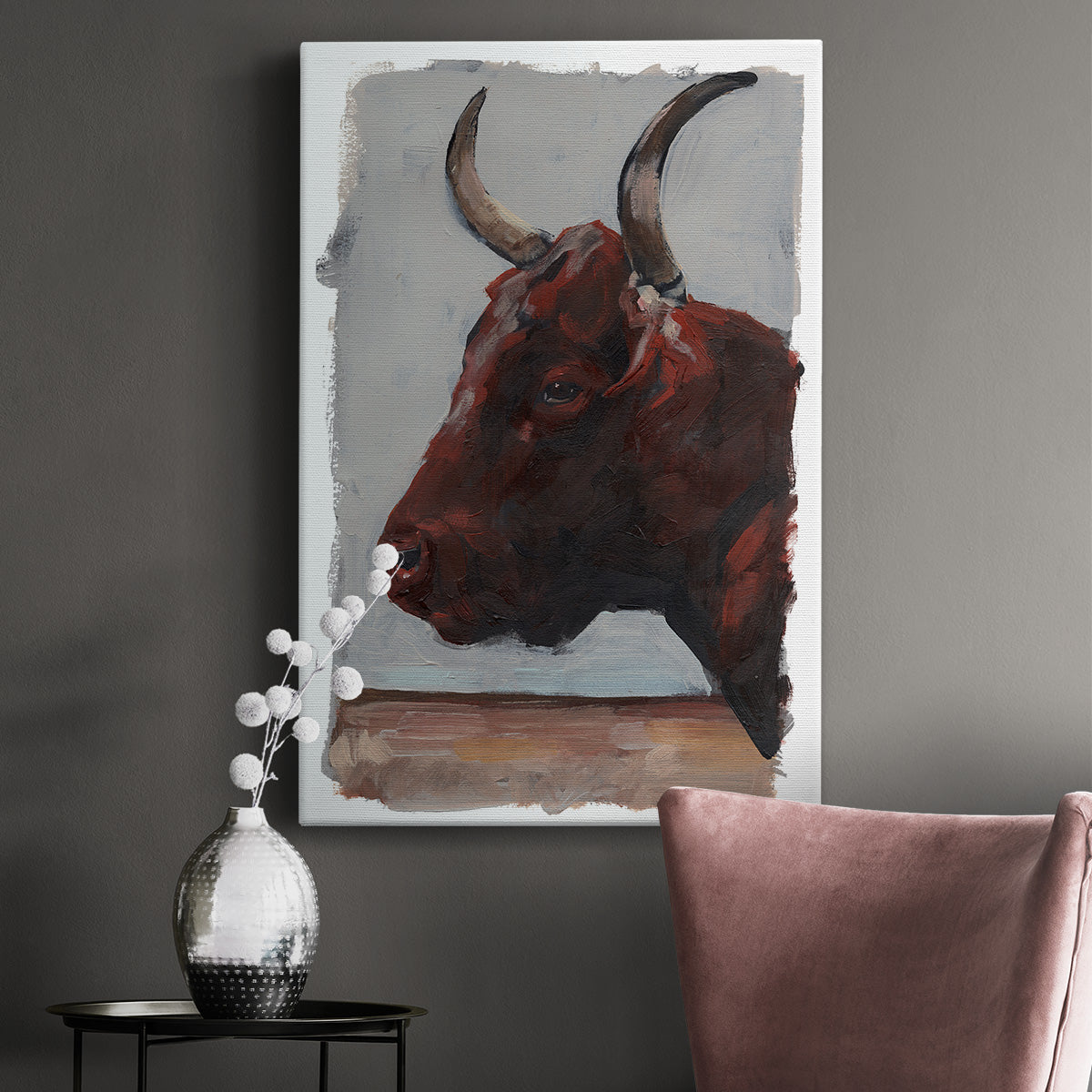 Cattle View I Premium Gallery Wrapped Canvas - Ready to Hang