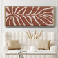 Terra Cotta Block Palms I - Floater Framed Canvas Print