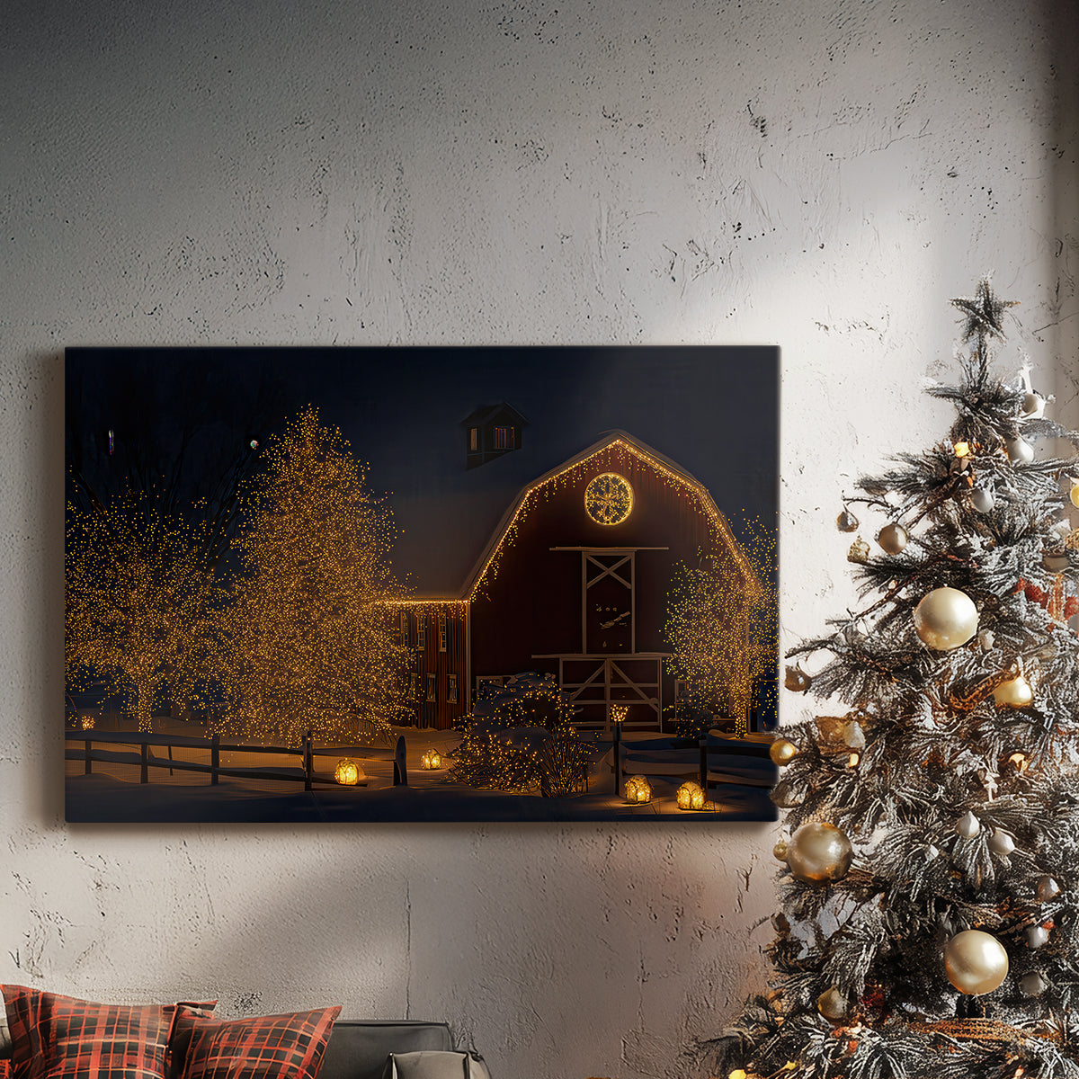 Candlelit Serenade of Carols - Canvas Art Print