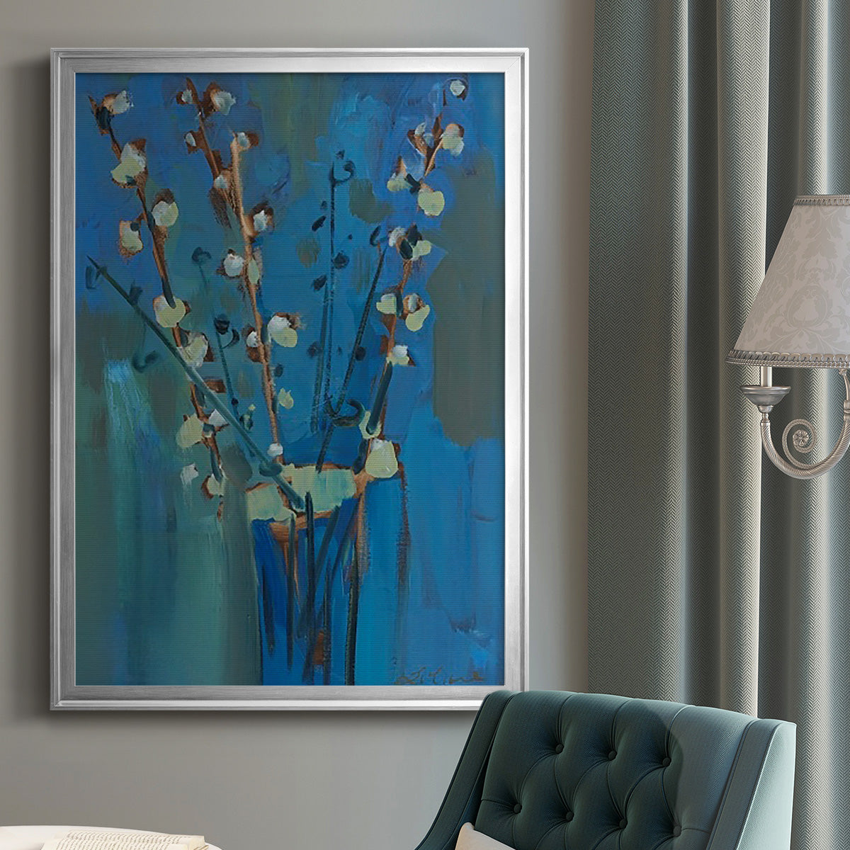 Winter Willow II - Modern Framed Canvas Print