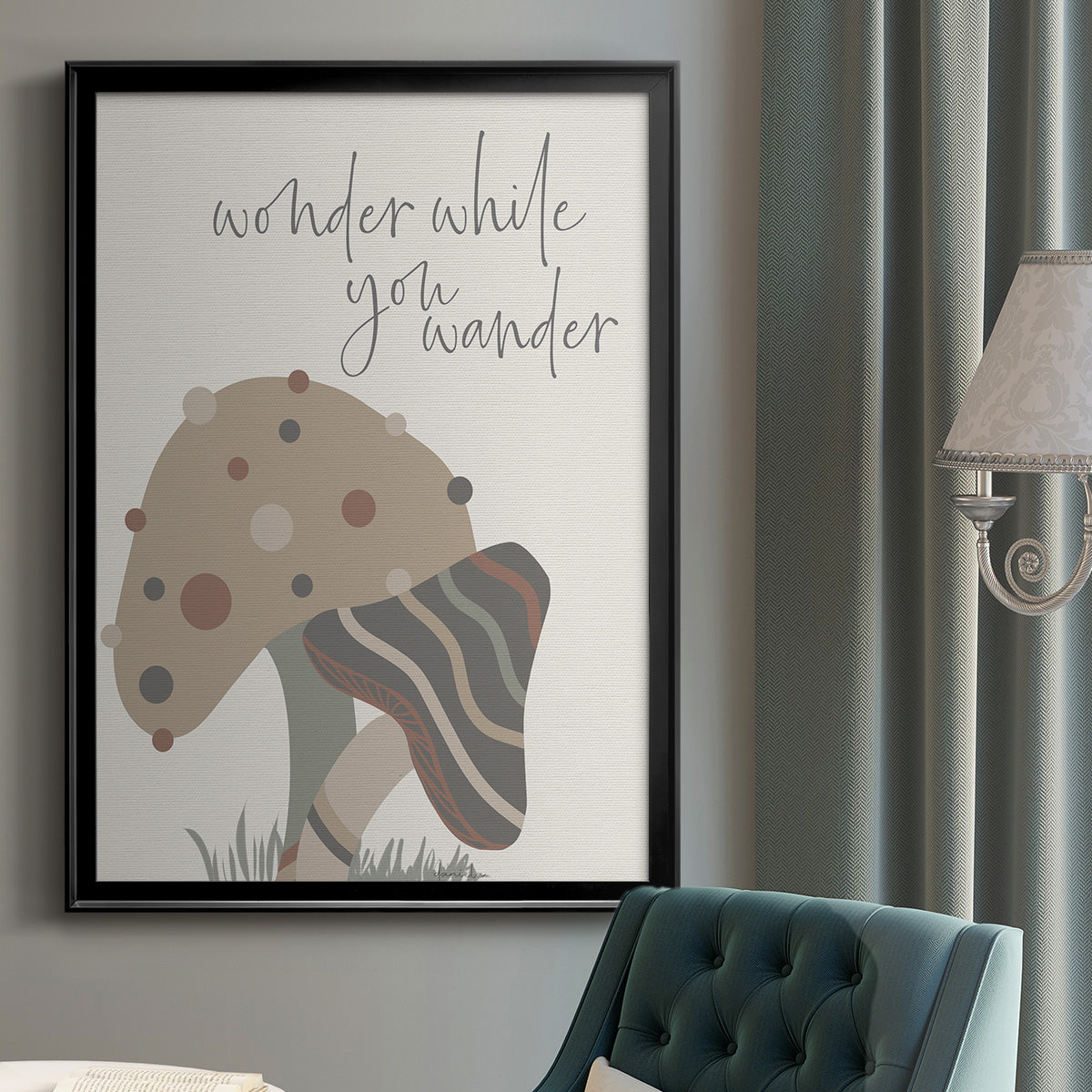 Wonder While You Wander - Modern Framed Canvas Print